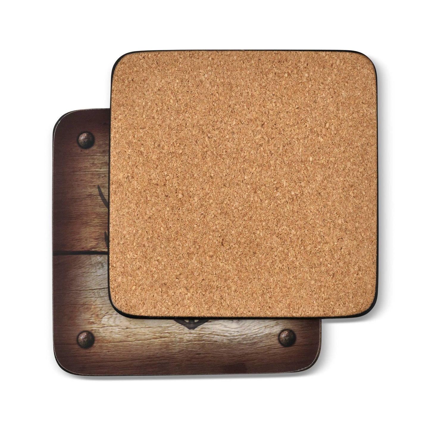 Lodge Coasters Set of 6: MDF, Cork Backed / Lodge