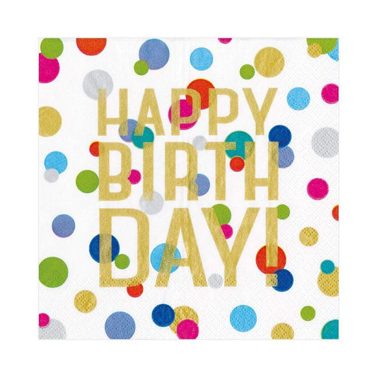 LUNCHEON NAPKIN CONFETTI HAPPY BIRTHDAY