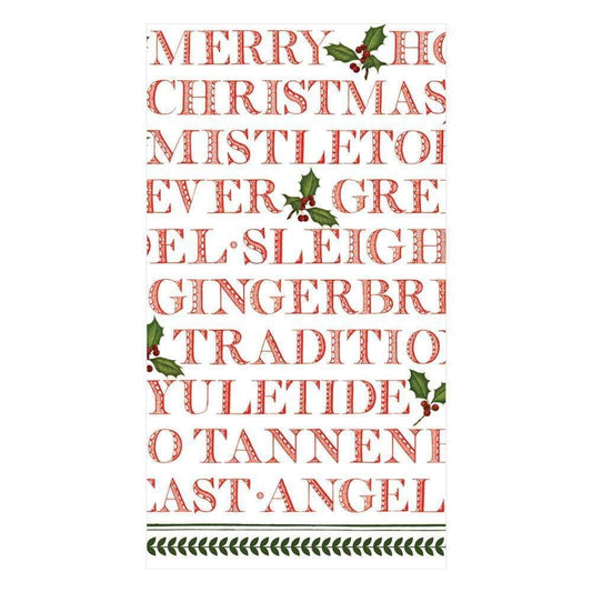 PAPER GUEST TOWEL YULETIDE CHEER