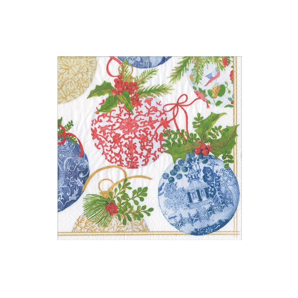 PORCELAIN ORNAMENTS NAPKIN COCKTAIL