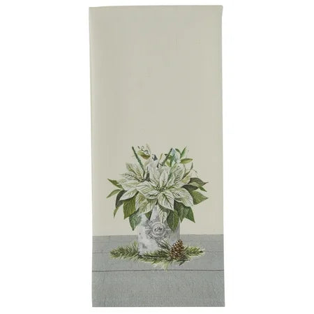 POINSETTIA DISHTOWEL GRY