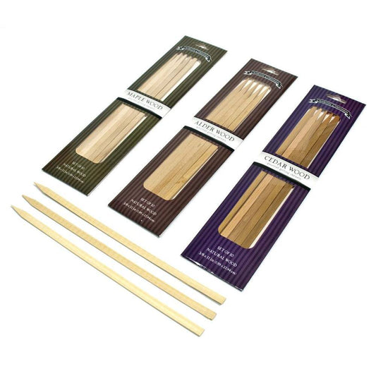 ALDER WOOD SKEWERS SET OF 10