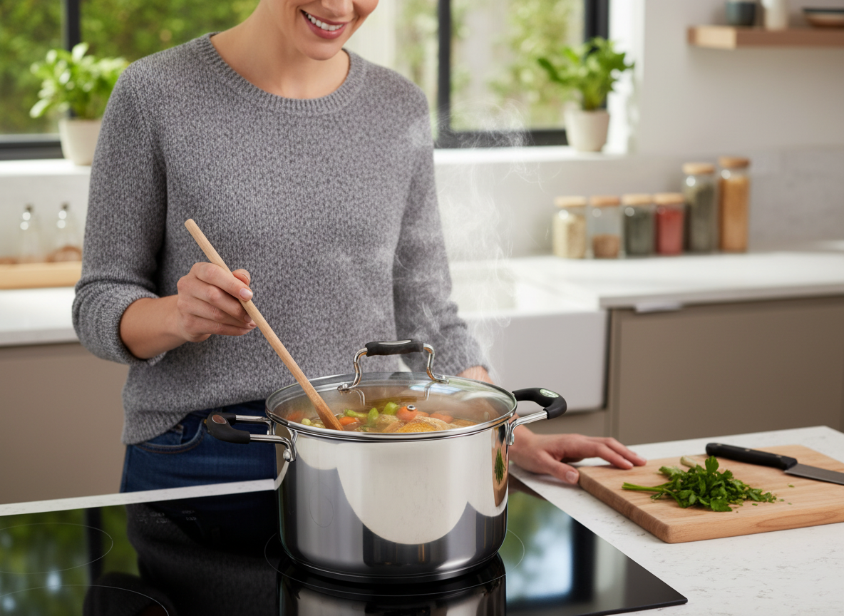 STOCKPOT WITH GLASS LID 20 QT