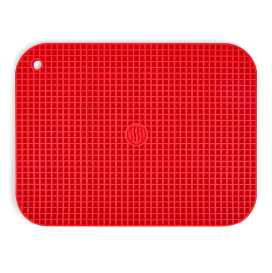 SILICONE TRIVET 12"X9.25" RED