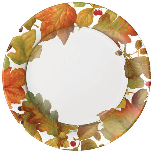 DINNER PAPER PLATE AUTUMN LEAVES 2