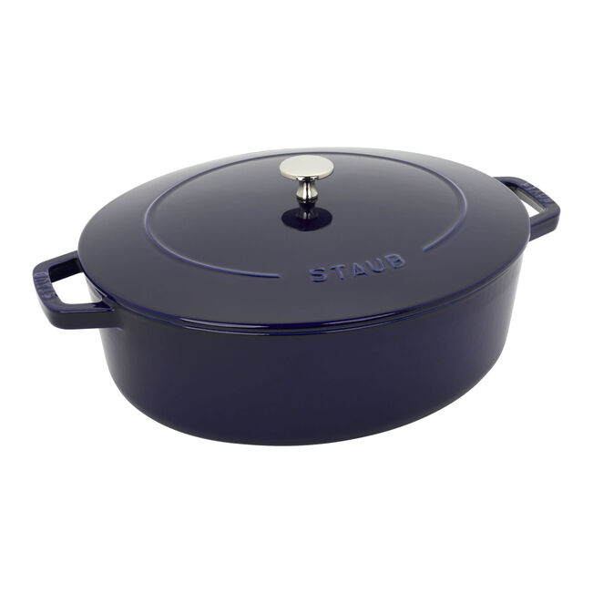 STAUB COCOTTE 6.25 QT WIDE OVAL DARK BLUE