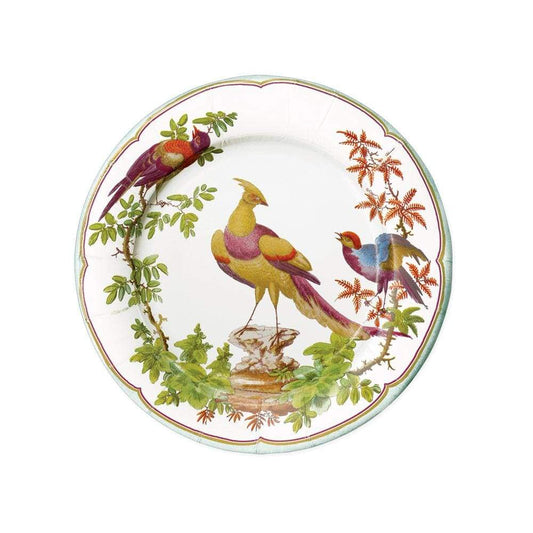 DINNER PAPER PLATE CHELSEA BIRDS CELADON