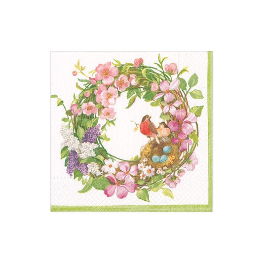 COCKTAIL NAPKIN SPRING WREATH