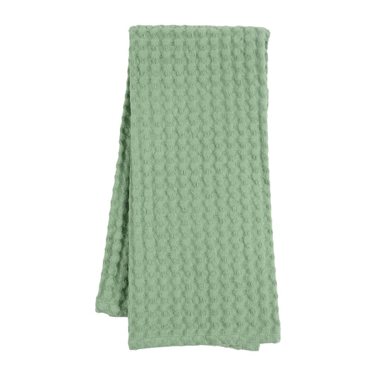Monaco 100% Cotton Jumbo Waffle Kitchen Towel 20x30: Mineral Green