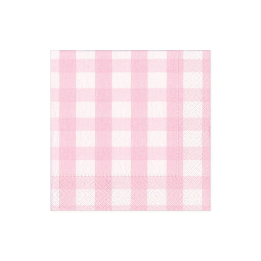 COCKTAIL NAPKIN GINGHAM PINK