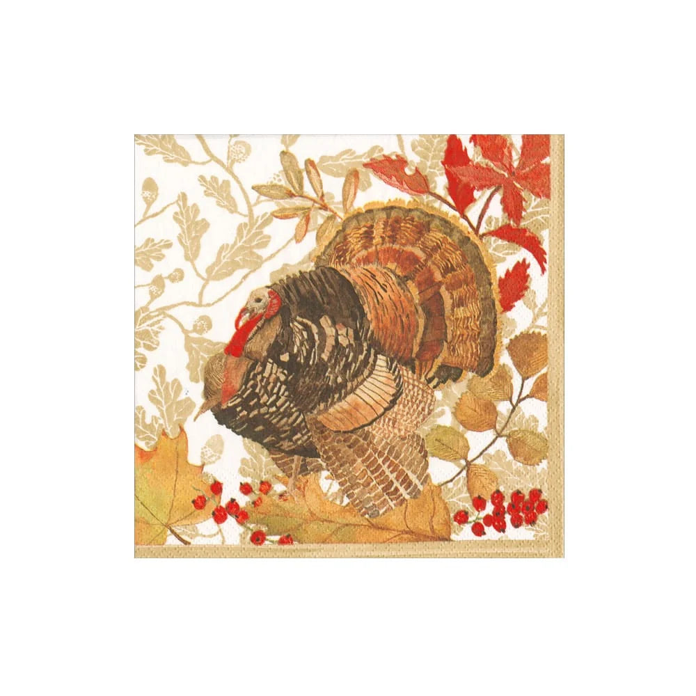 WOODLAND TURKEY COCKTAIL NAPKIN