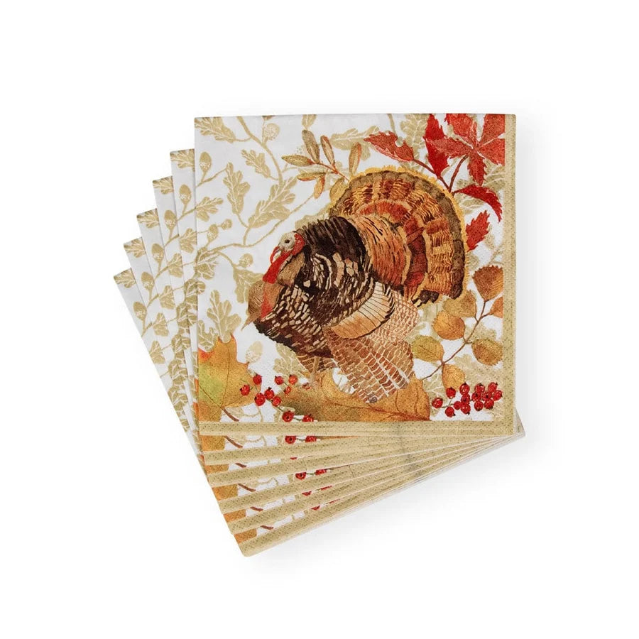 LUNCHEON NAPKIN WOODLAND TURKEY