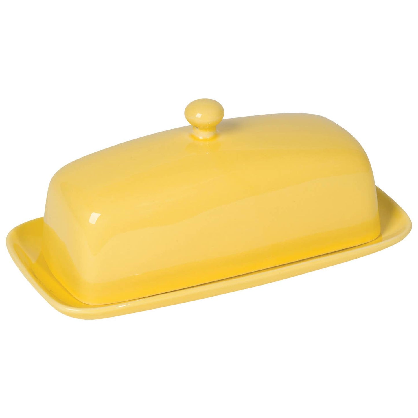 LEMON YELLOW RECTANGULAR BUTTER DISH