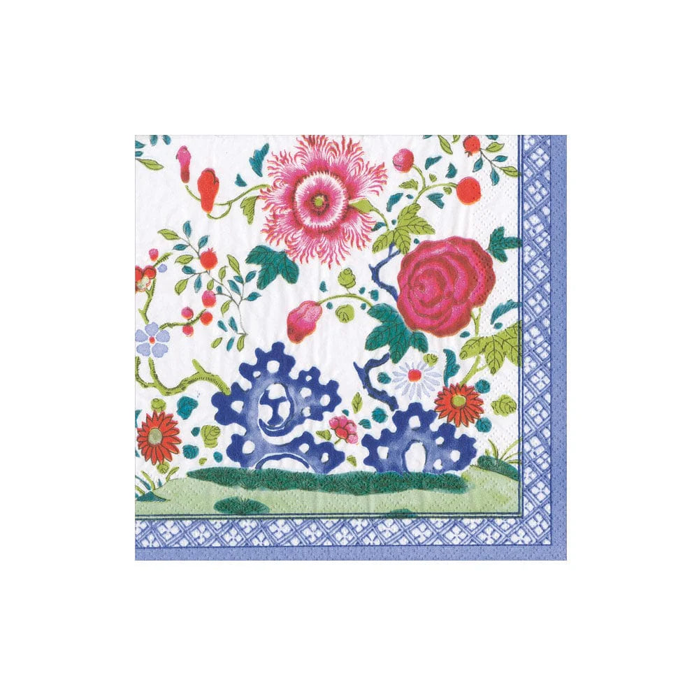 LUNCHEON NAPKIN FLORAL PORCELAIN