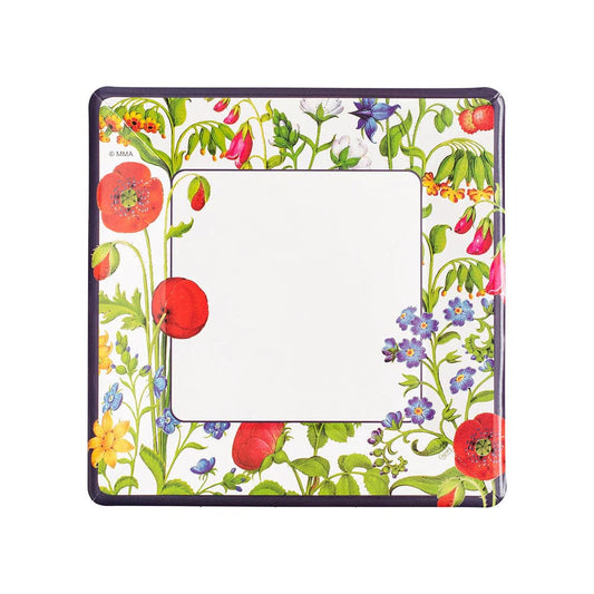 DESSERT PAPER PLATE SQUARE CLOISTERS GARDEN WHITE