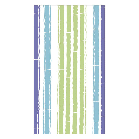 GUEST NAPKINS BAMBOO STRIPE BLUE/ GRN