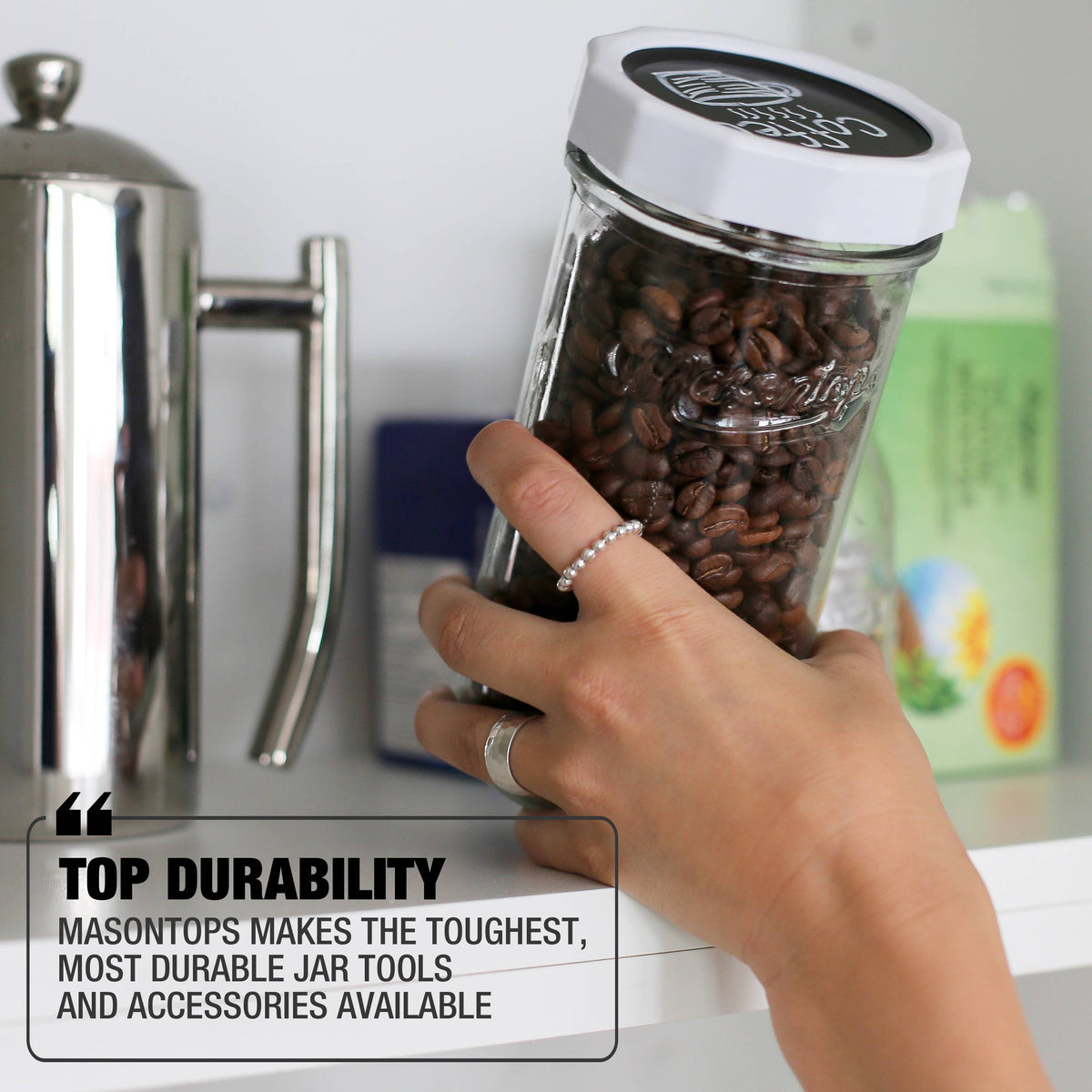 Tough Band Plastic Screw Bands for Mason Jars: Wide Mouth