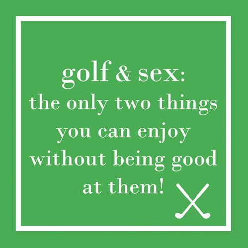 BEVERAGE NAPKINS: GOLF & SEX