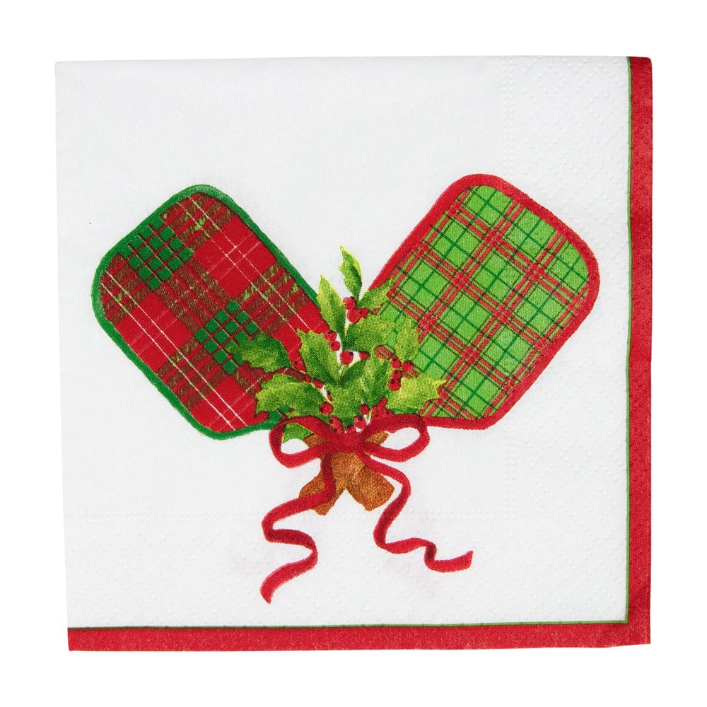 COCKTAIL NAPKIN CHRISTMAS PICKLEBALL