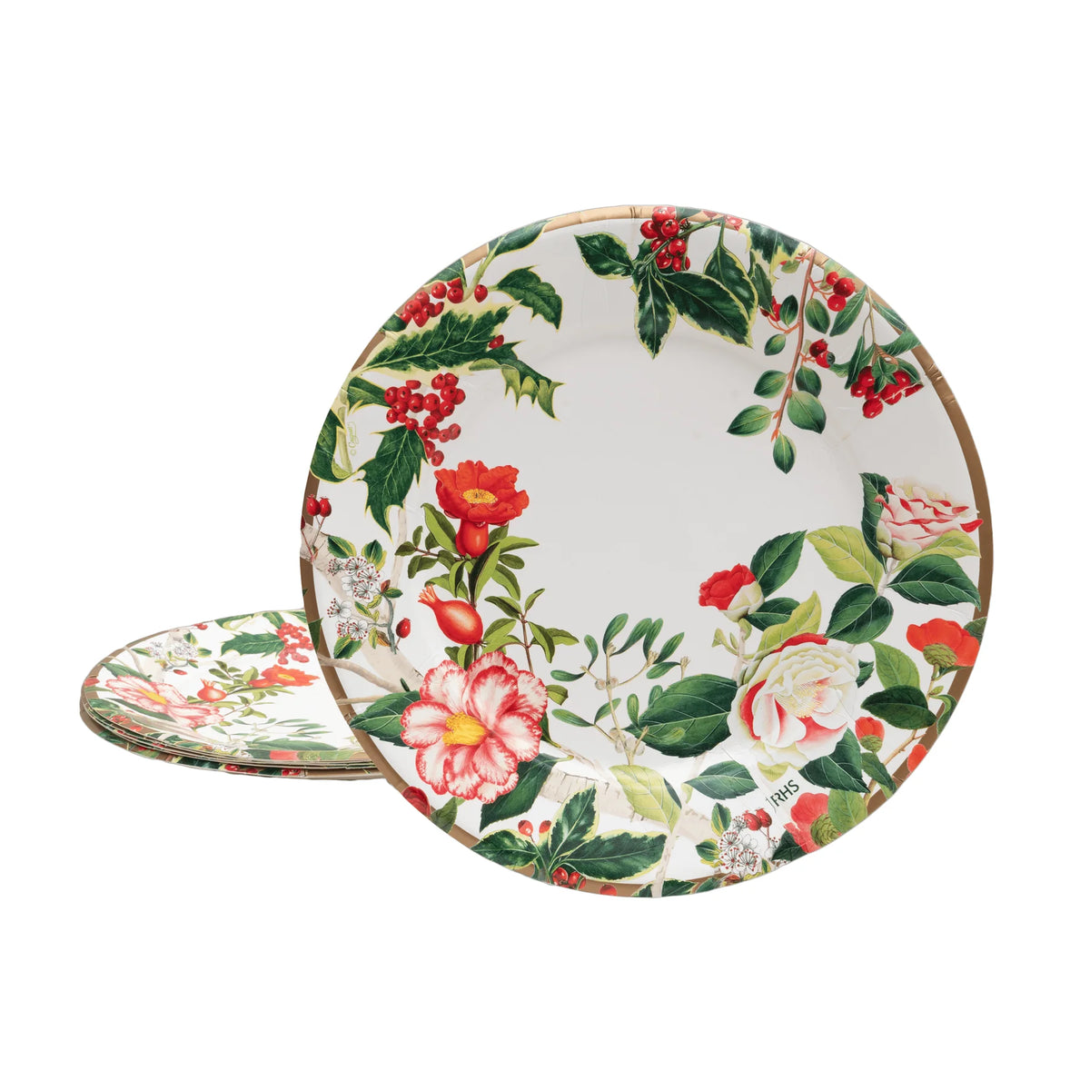 CHRISTMAS CHINOISERIE DINNER PAPER PLATES