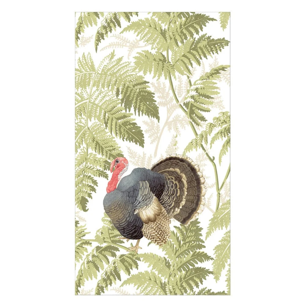 TURKEY AMONG FERNS GUEST TOWELS