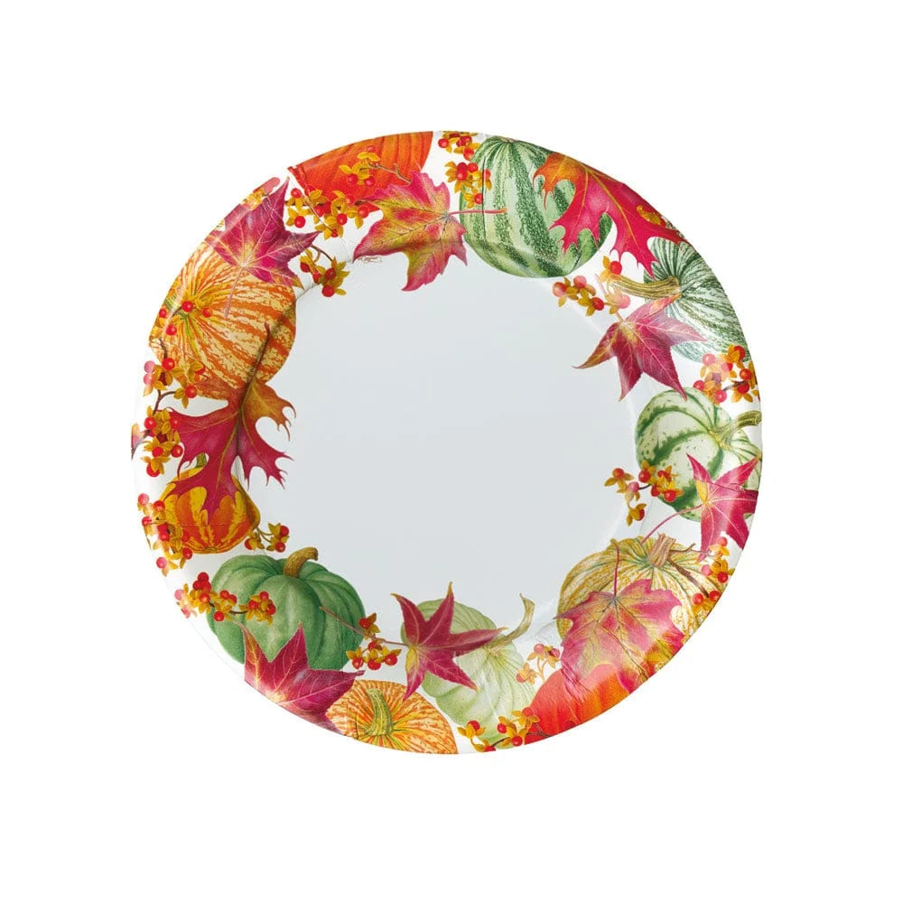 GOURDS AND LEAVES DESSERT/SALAD PAPER PLATES