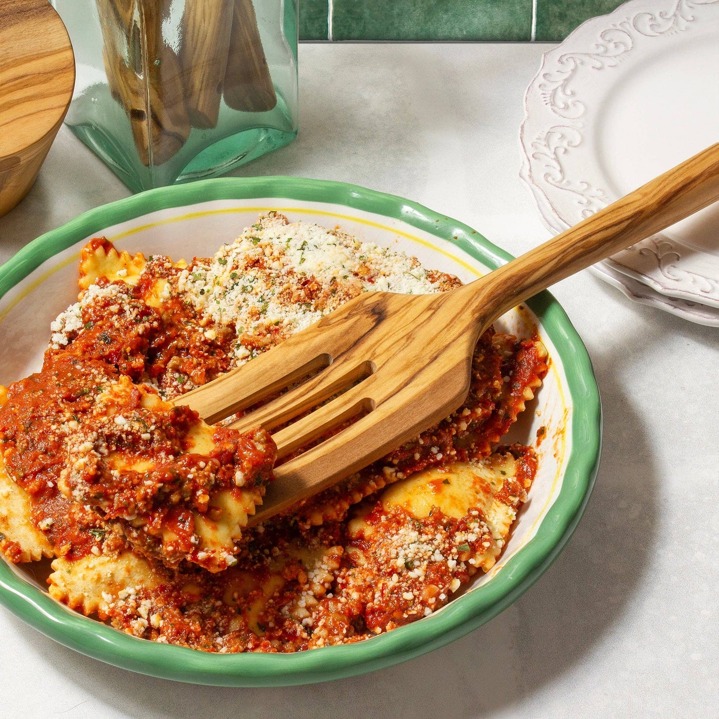 ROCK & BRANCH OLIVE WOOD SLOTTED SPURTLE