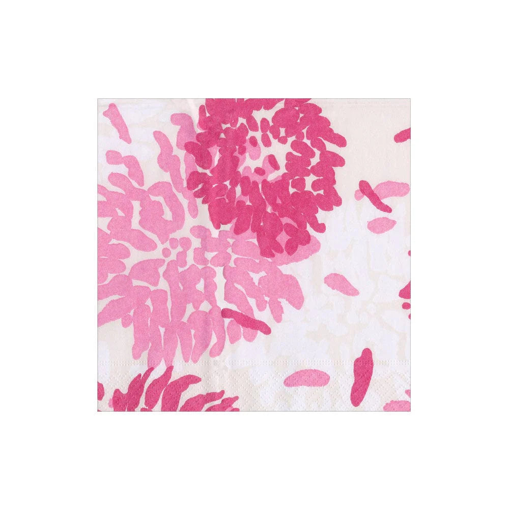 COCKTAIL NAPKIN CHRYSANTHEMUM RASBERRY