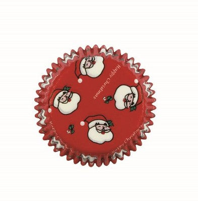 MINI CUPCAKE LINERS 100 CT SANTA