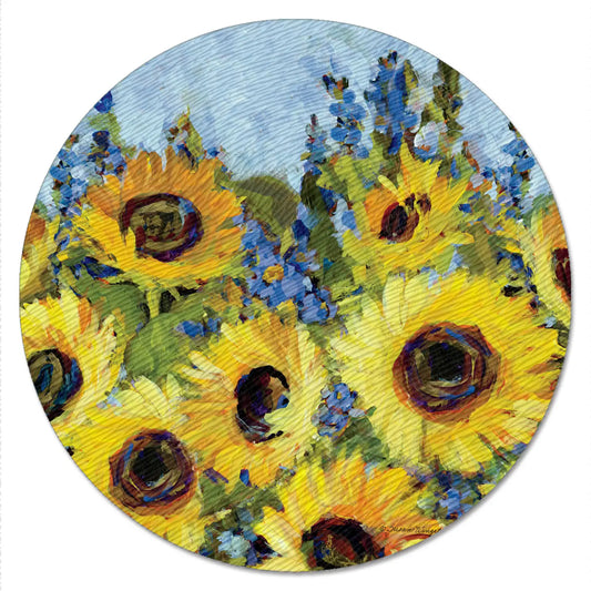 TEMPERED GLASS LAZY SUSAN GALLERY SUNFLOWER