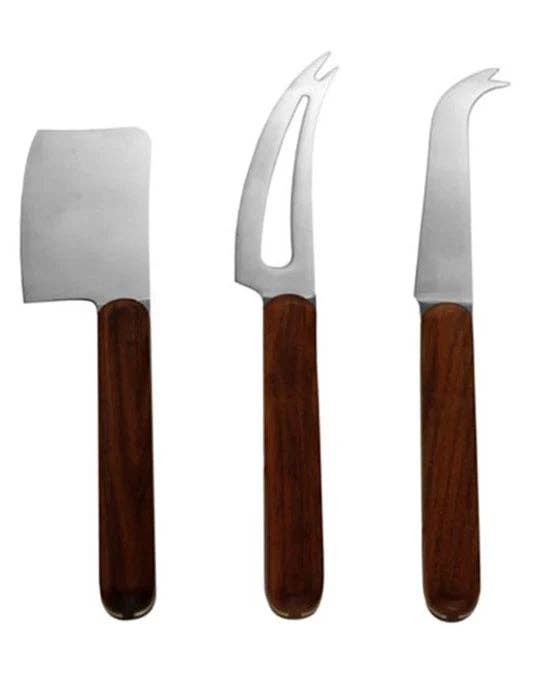 SWISSMAR 3-PIECE CHEESE KNIFE SET | TIMBER HANDLE