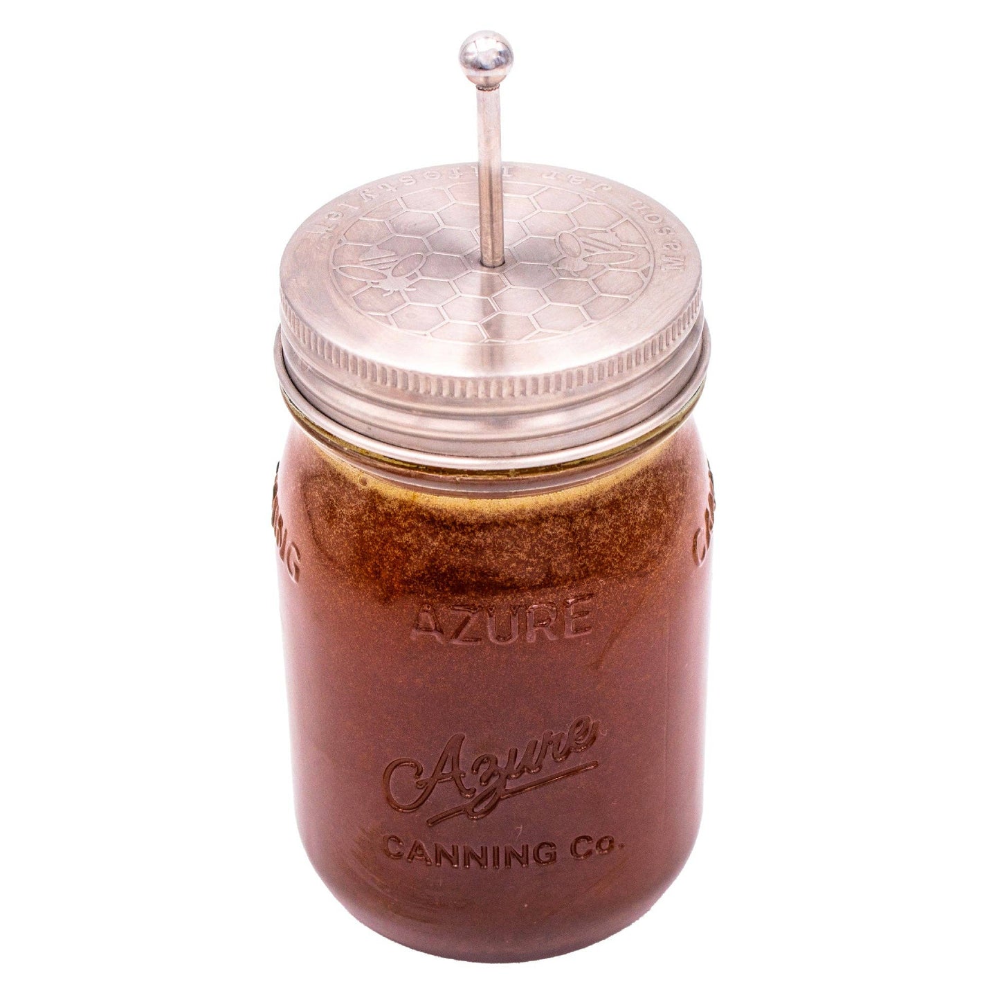 Honey Dipper Stainless Steel Lid for Mason Jars: Regular Mouth