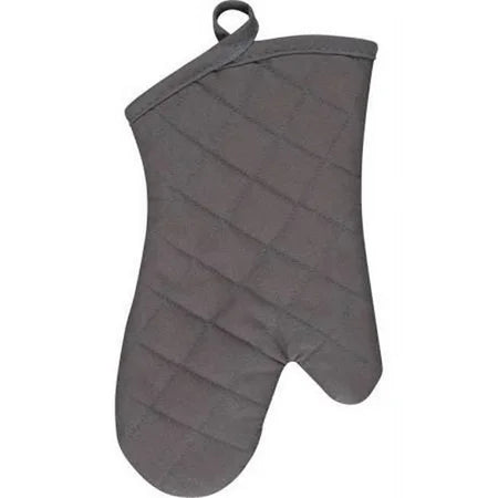 SOLID TERRY LINED OVEN MITT PEWTER