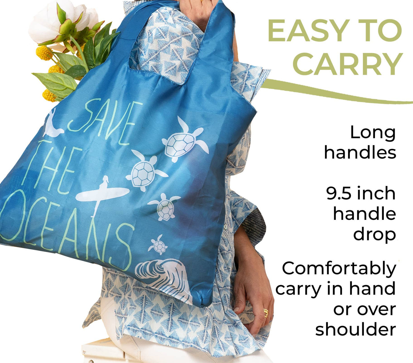 SAVE THE OCEANS BLU BAG REUSABLE SHOPPER TOTE