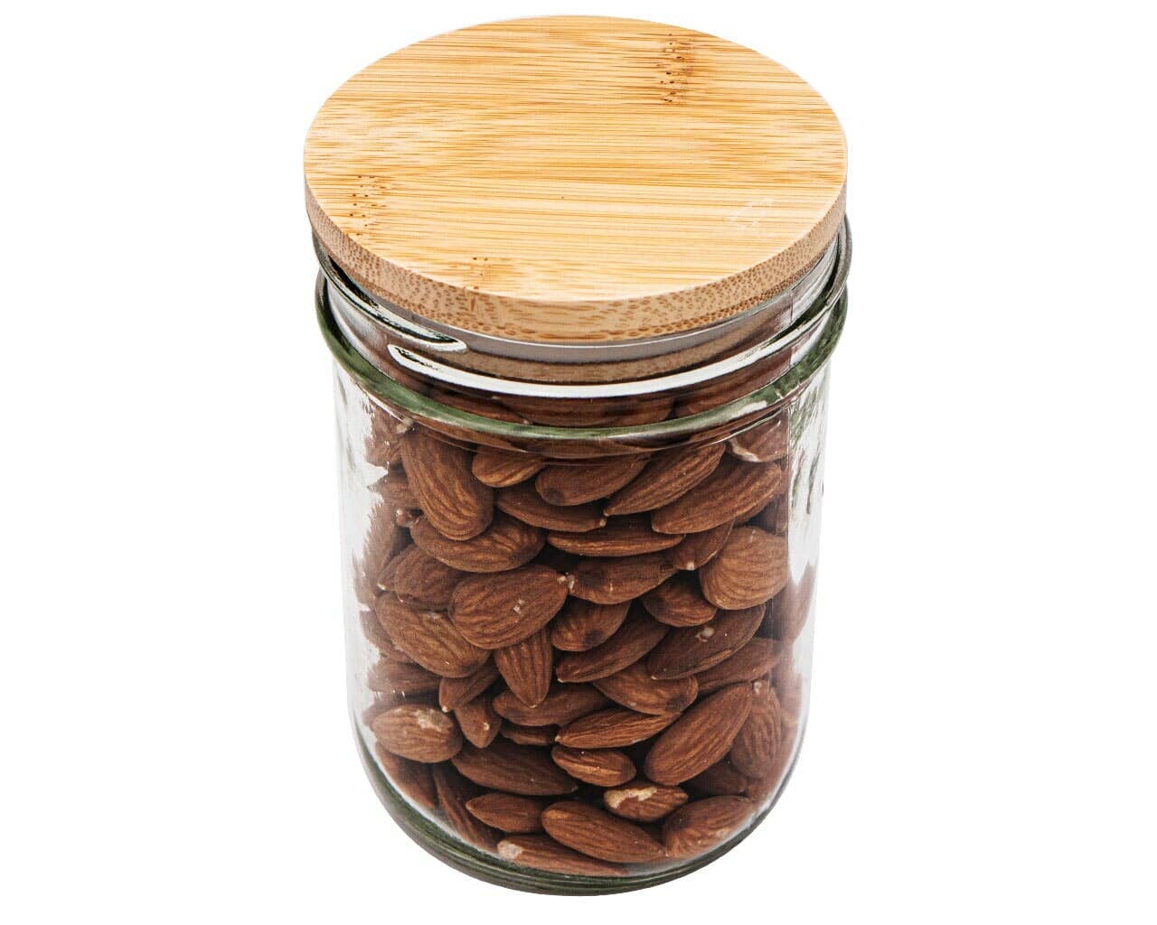 Bamboo Storage Stopper Lids for Mason Jars: 6 Pack / Wide mouth