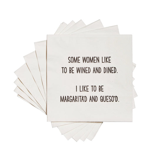 MARGARITA AND QUESO FUNNY COCKTAIL NAPKIN