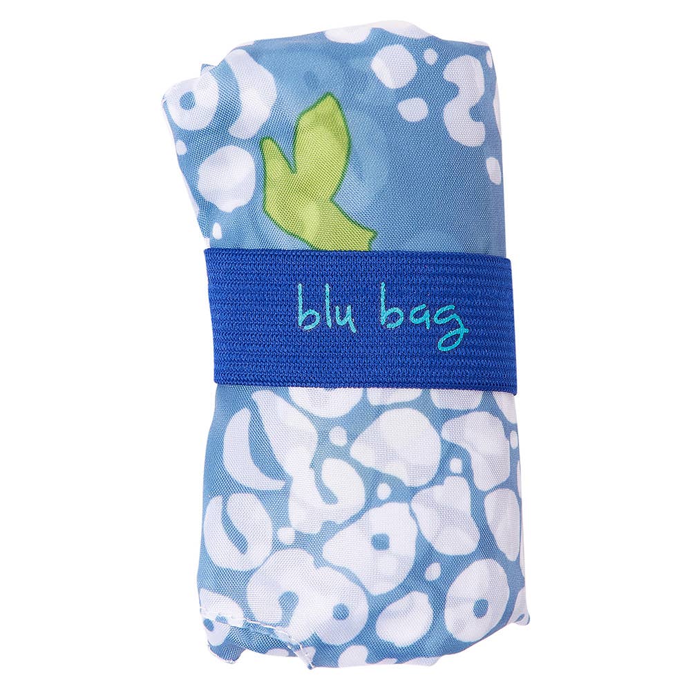 HYDRANGEA BLOSSOMS REUSABLE SHOPPER BLU BAG