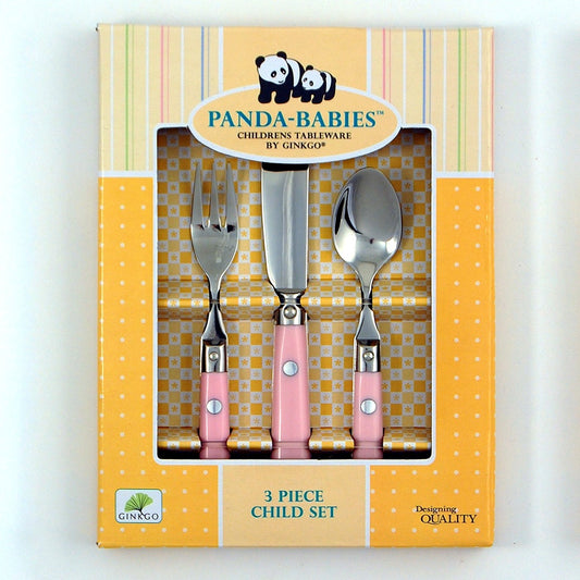 KIDS SILVERWARE SET 3 PC PINK