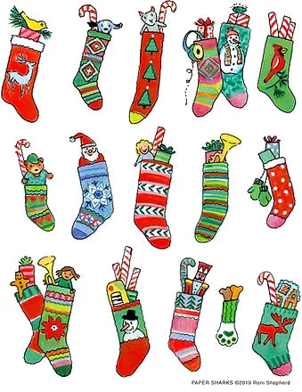 FLOUR SACK TOWEL XMAS STOCKINGS
