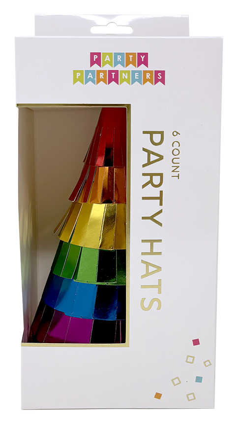 RAINBOW PARTY HATS
