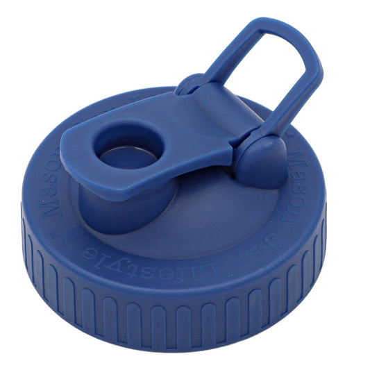 Pour & Store Shaker/Carry Loop for Mason Jars: Deep blue with Regular mouth jar