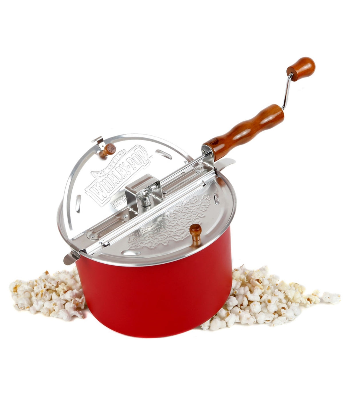 WHIRLEY POP HAND CRANK POPPING MACHINE- RED – Vermont Kitchen Supply