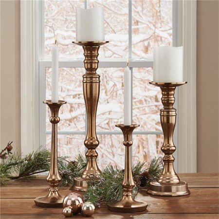CANDLE HOLDER TALL GLD