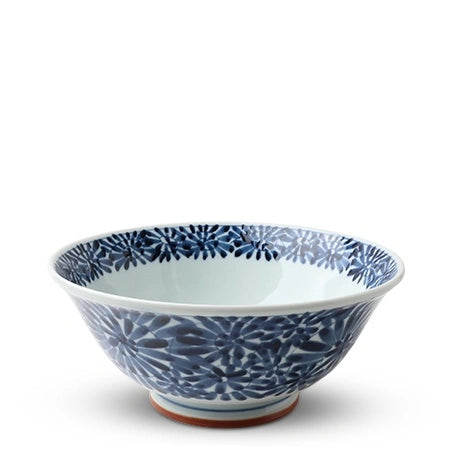 BLUE & WHITE FLORAL RAMEN BOWL 7.75"