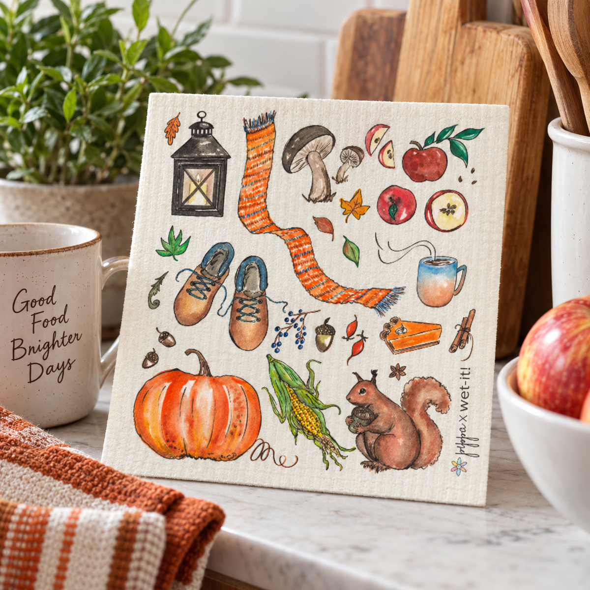 Autumn Glow Swedish Dish cloth
