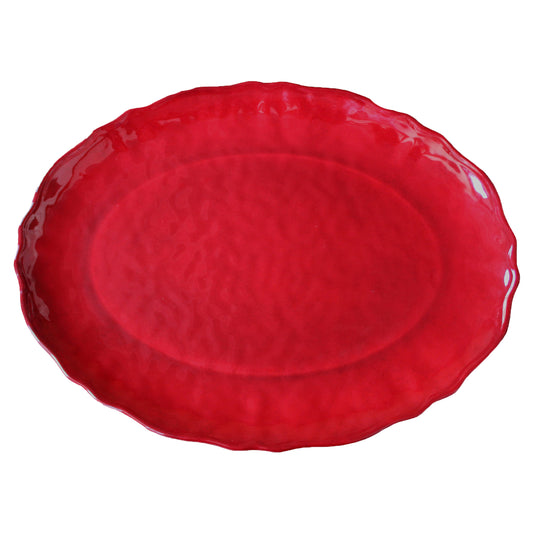PLATTER OVAL 16" GARNET