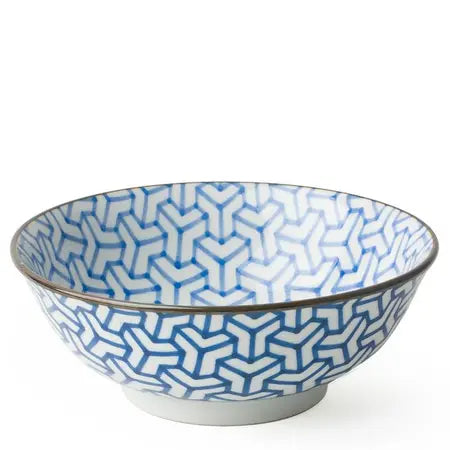 MONYOU BLUE AND WHITE KUMI KIKKOU RAMEN BOWL 7.5"