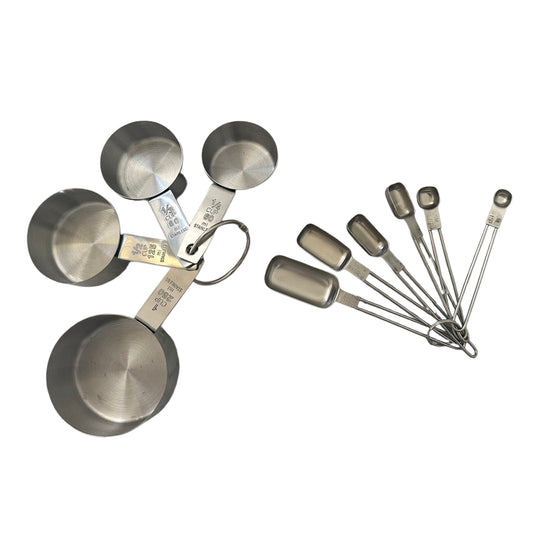 STAINLESS STEEL MEASURING CUPS & SPOONS SET