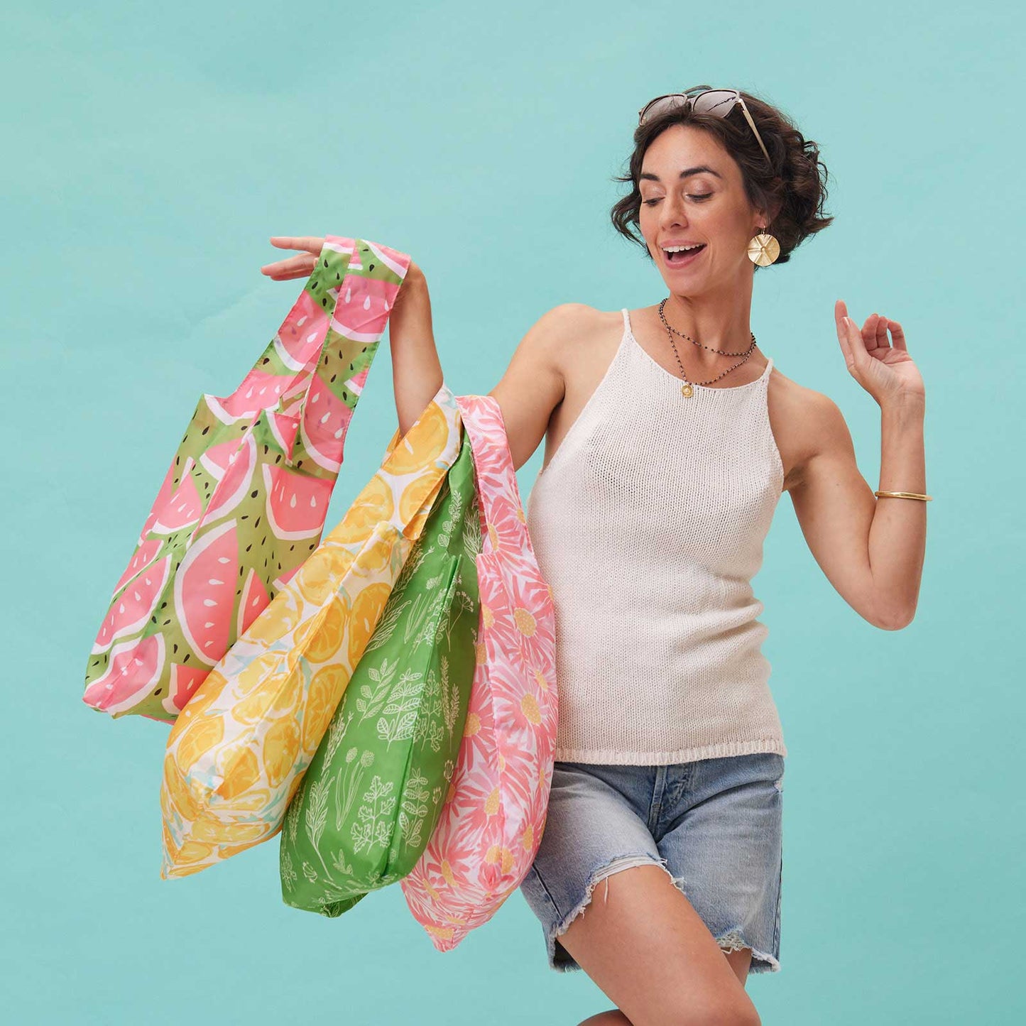 DAISIES BLU BAG REUSABLE SHOPPER TOTE