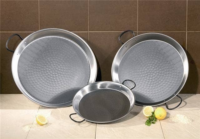 VAELLO Paella Pan Polished Steel 12"